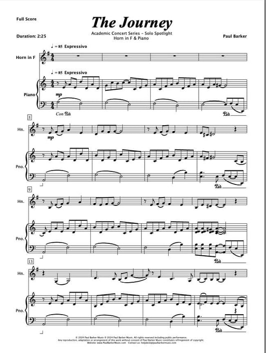 The Journey (Horn in F & Piano)