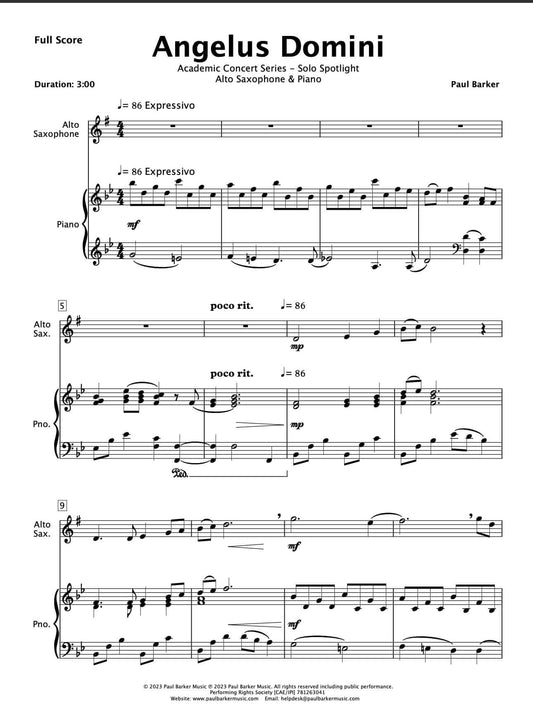 Angelus Domini (Alto Saxophone & Piano)