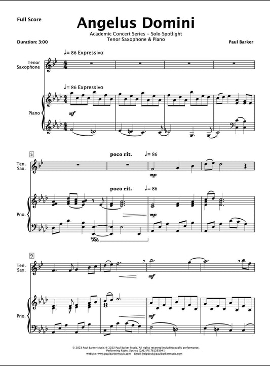 Angelus Domini (Tenor Saxophone & Piano)