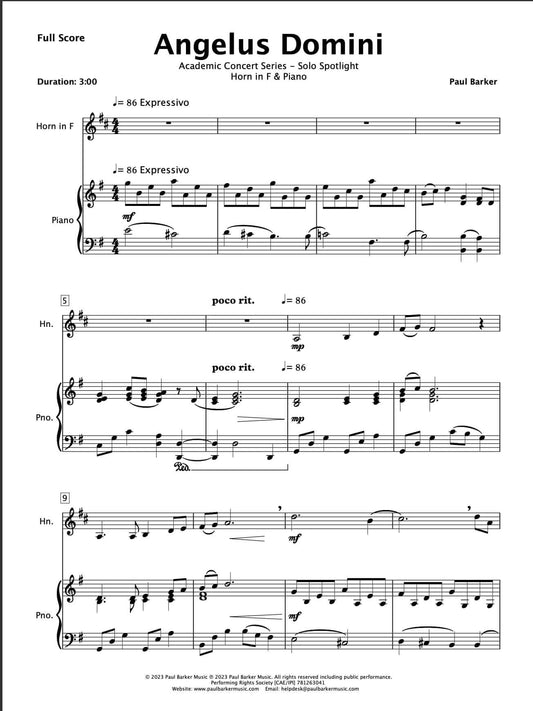 Angelus Domini (Horn in F & Piano)