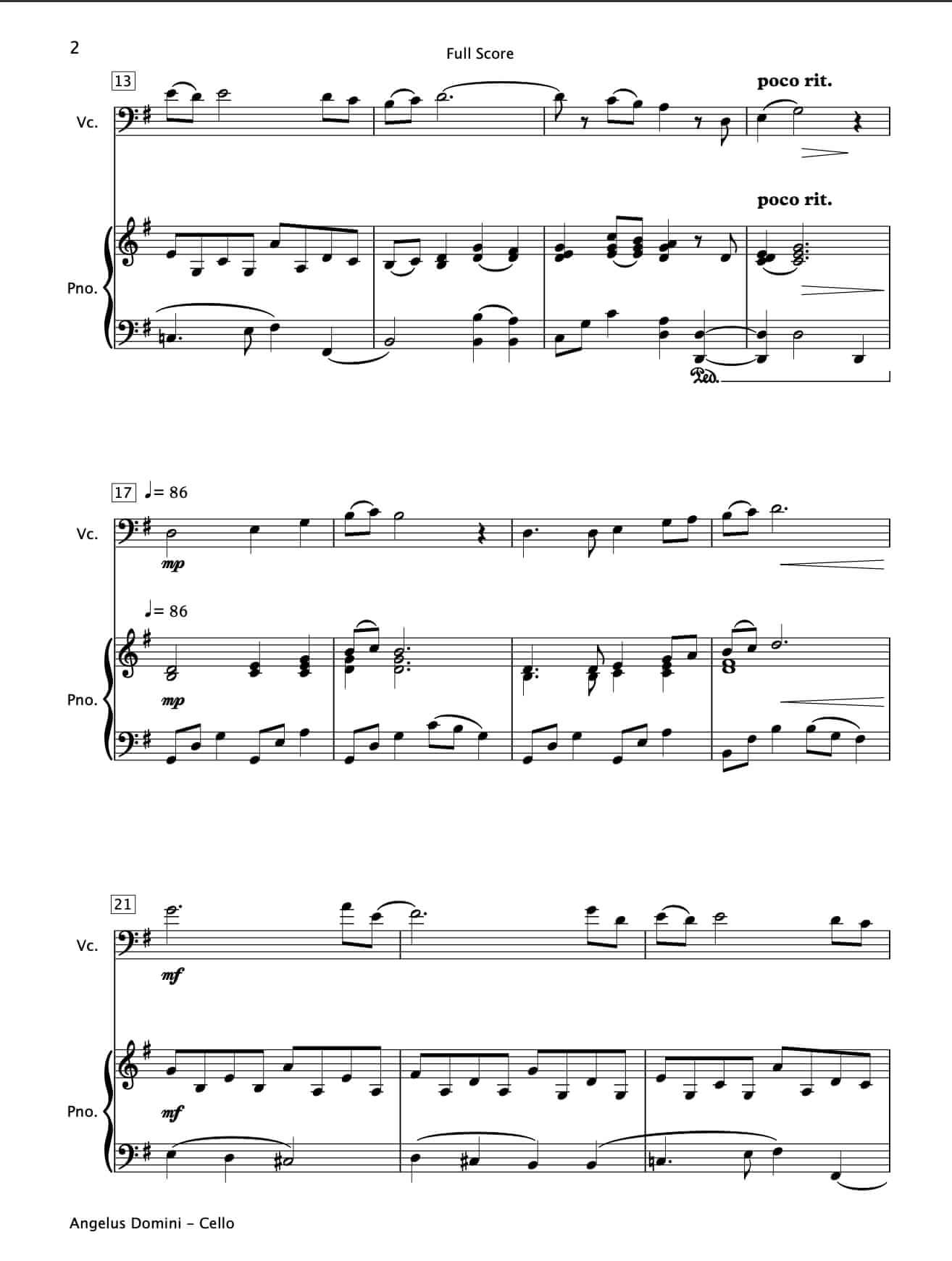 Angelus Domini (Cello & Piano)