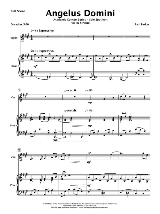 Angelus Domini (Violin & Piano)