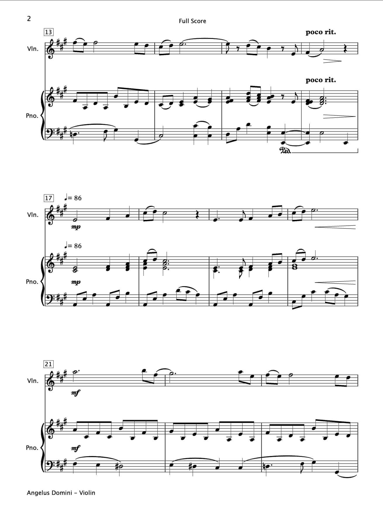 Angelus Domini (Violin & Piano)