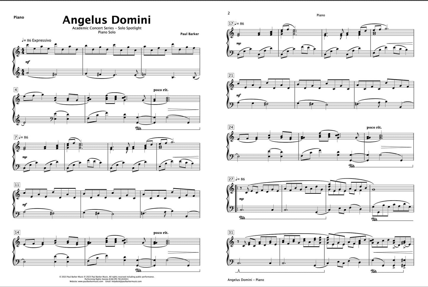 Angelus Domini (Piano Solo)