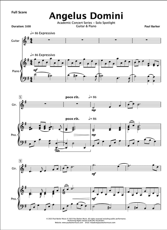 Angelus Domini (Acoustic Guitar & Piano)