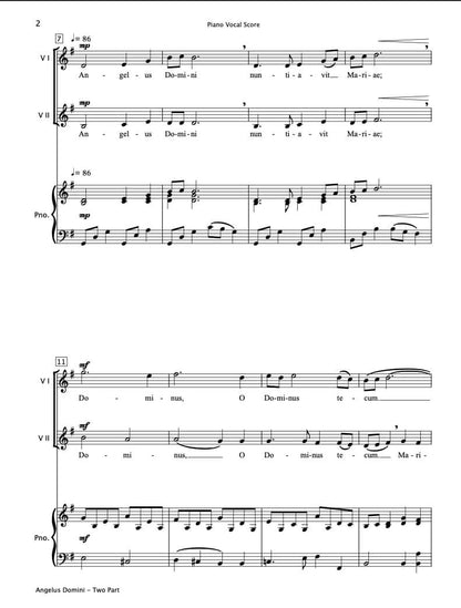 Angelus Domini (SA Two-Part & Piano)