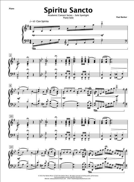 Spiritu Sancto (Piano Solo)
