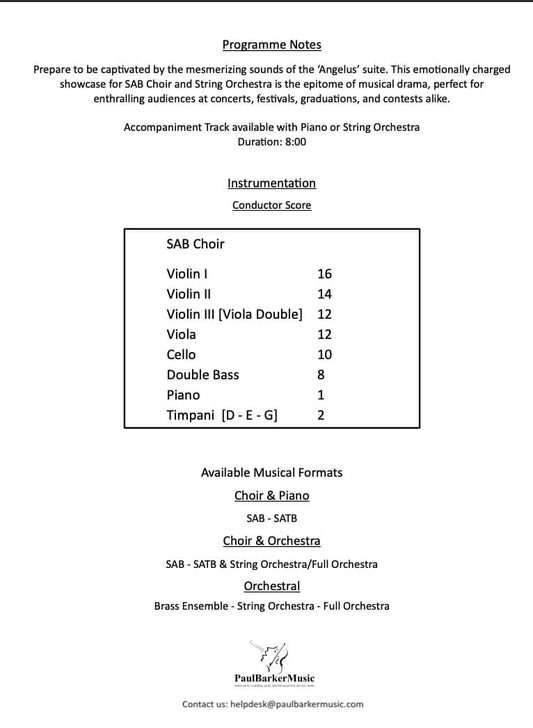 Angelus (SAB Choir & String Orchestra)