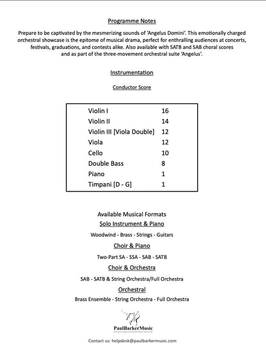 Angelus Domini (String Orchestra)