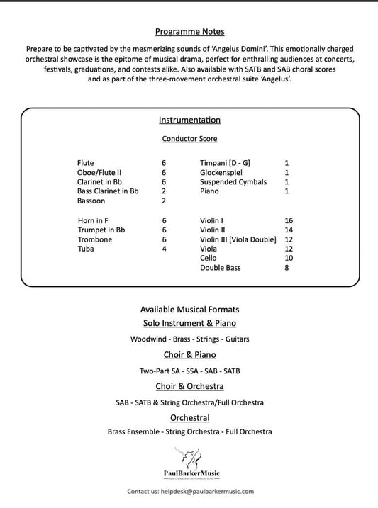 Angelus Domini (Full Orchestra)