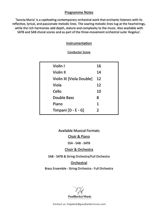Sancta Maria (String Orchestra)