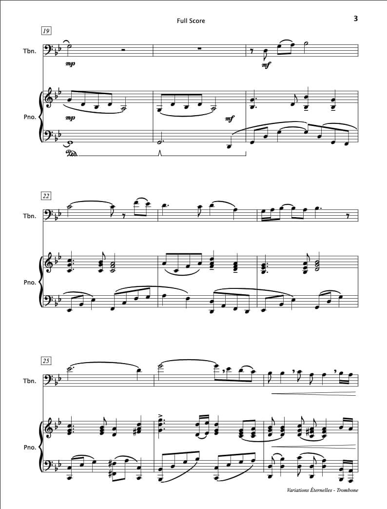 Variations Eternelles (Trombone & Piano)