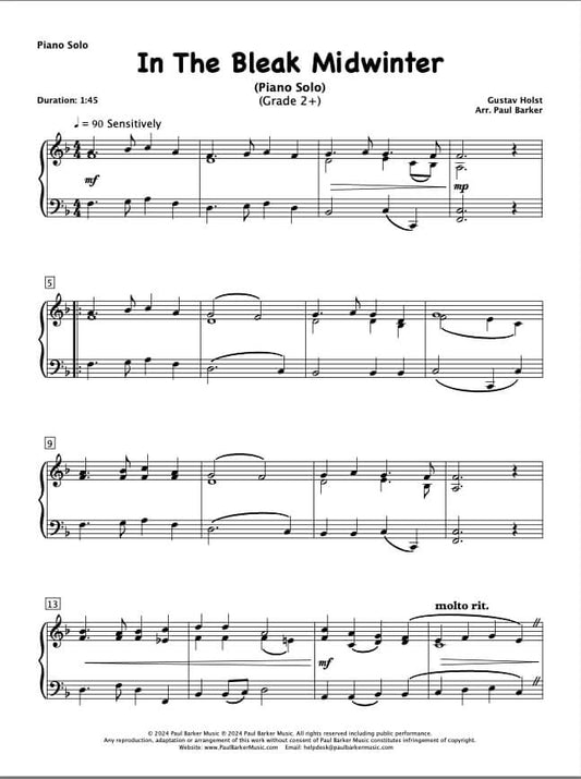 In The Bleak Midwinter (Piano Solo)