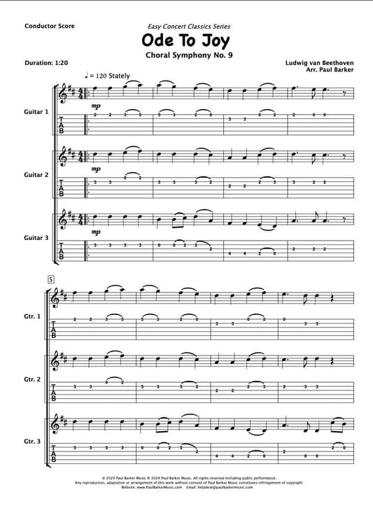 Ode To Joy (Guitar Trio)