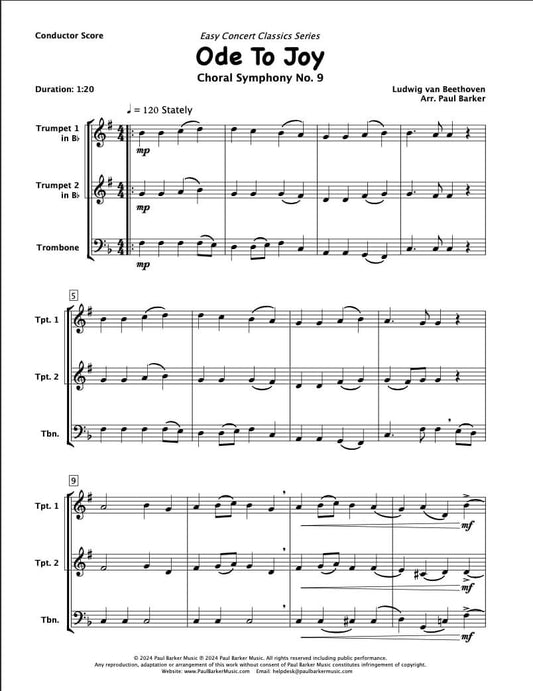 Ode To Joy (Brass Trio)