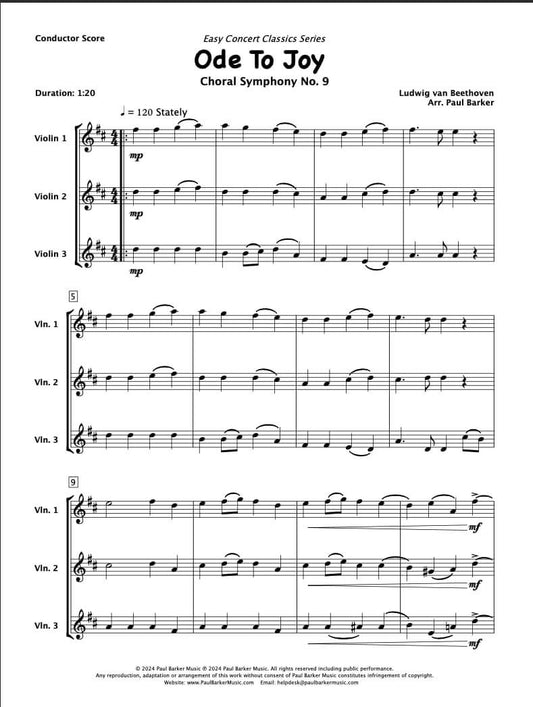 Ode To Joy (Violin Trio)