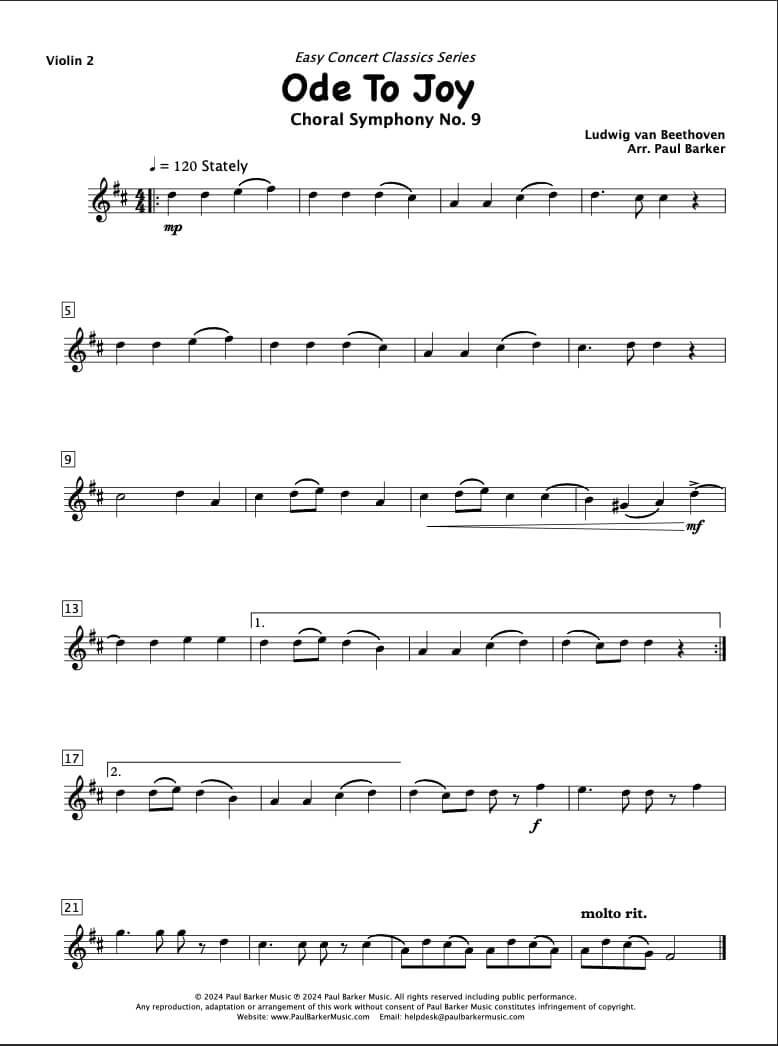 Ode To Joy (Violin Trio)