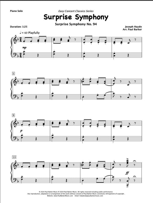 Surprise Symphony (Piano Solo)