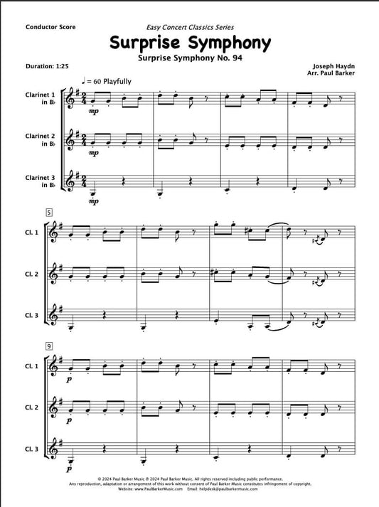 Surprise Symphony (Clarinet Trio)