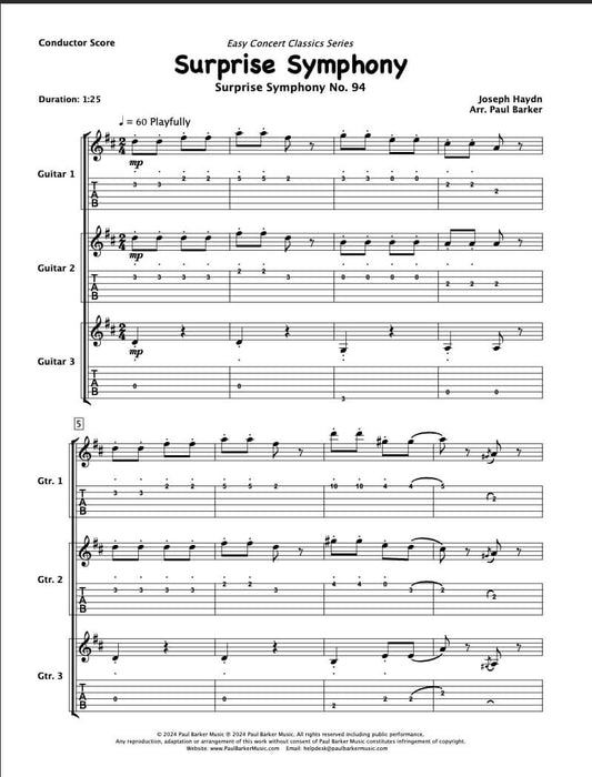 Surprise Symphony (Guitar Trio)