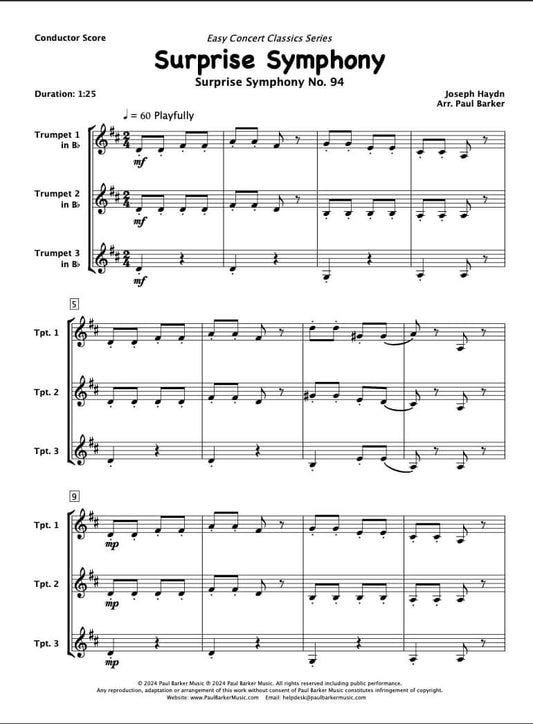 Surprise Symphony (Trumpet Trio)