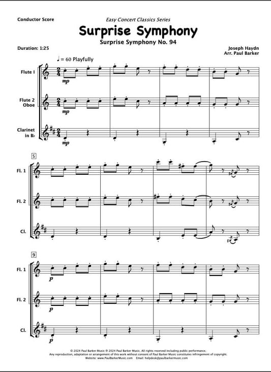 Surprise Symphony (Woodwind Trio)