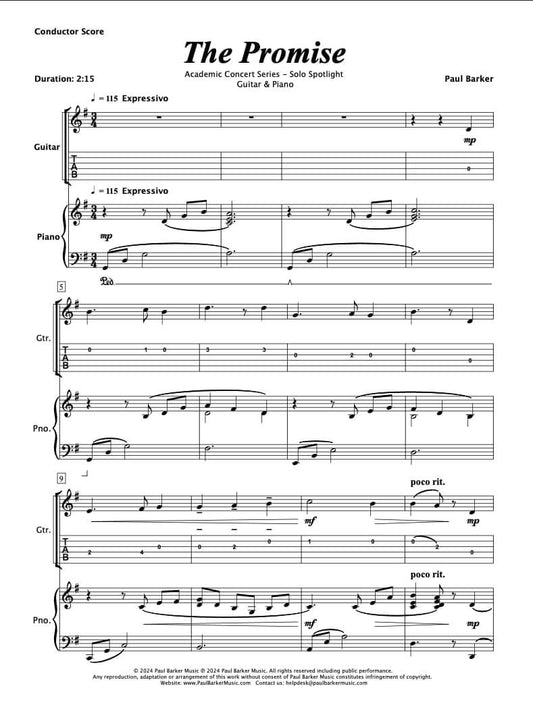 The Promise (Electric Guitar & Piano)