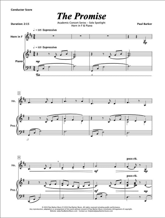 The Promise (Horn in F & Piano)