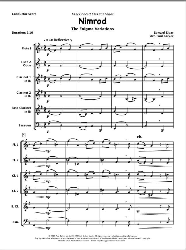 Easy Concert Classics Book 1 (Woodwind Ensemble)