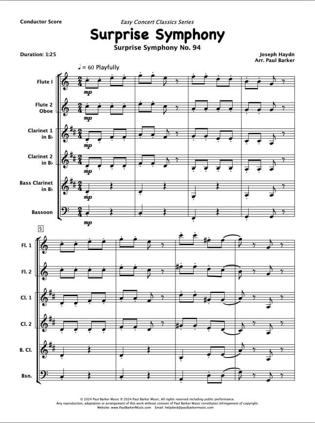 Easy Concert Classics Book 1 (Woodwind Ensemble)