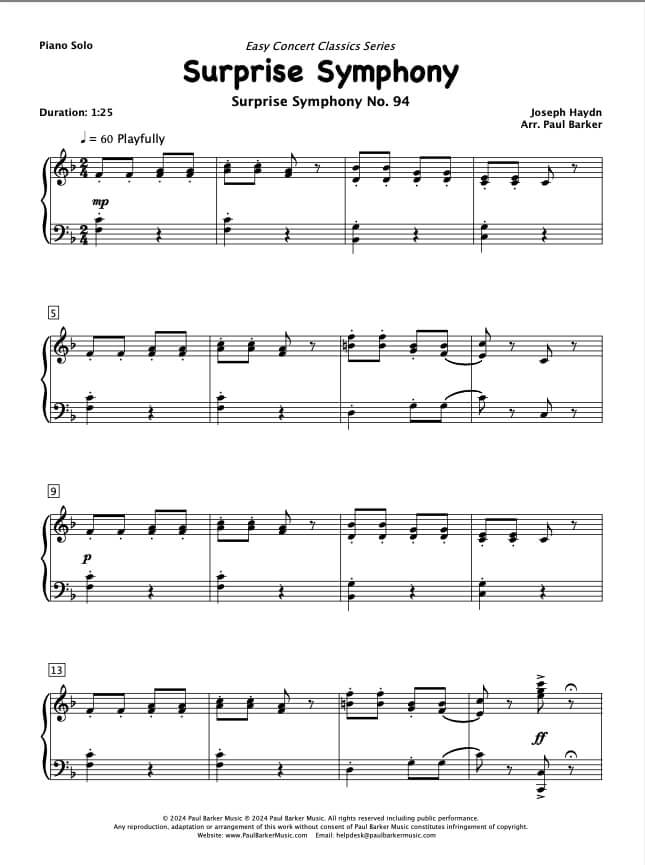 Easy Concert Classics Book 1 (Piano Solos)