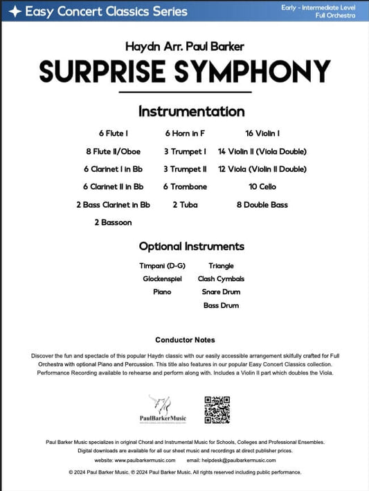 Surprise Symphony (Full Orchestra) - Paul Barker Music