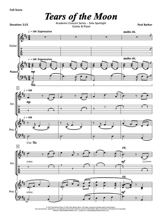 Tears Of The Moon (Electric Guitar & Piano)