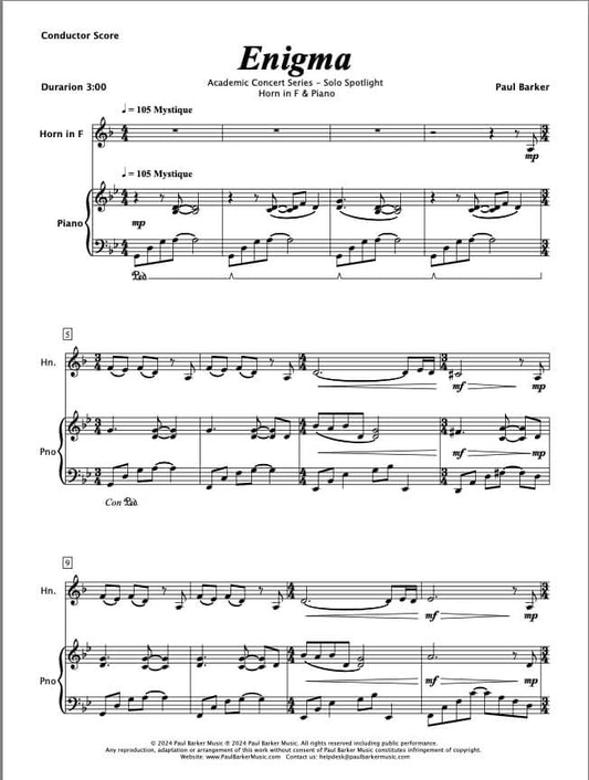 Enigma (Horn in F & Piano)