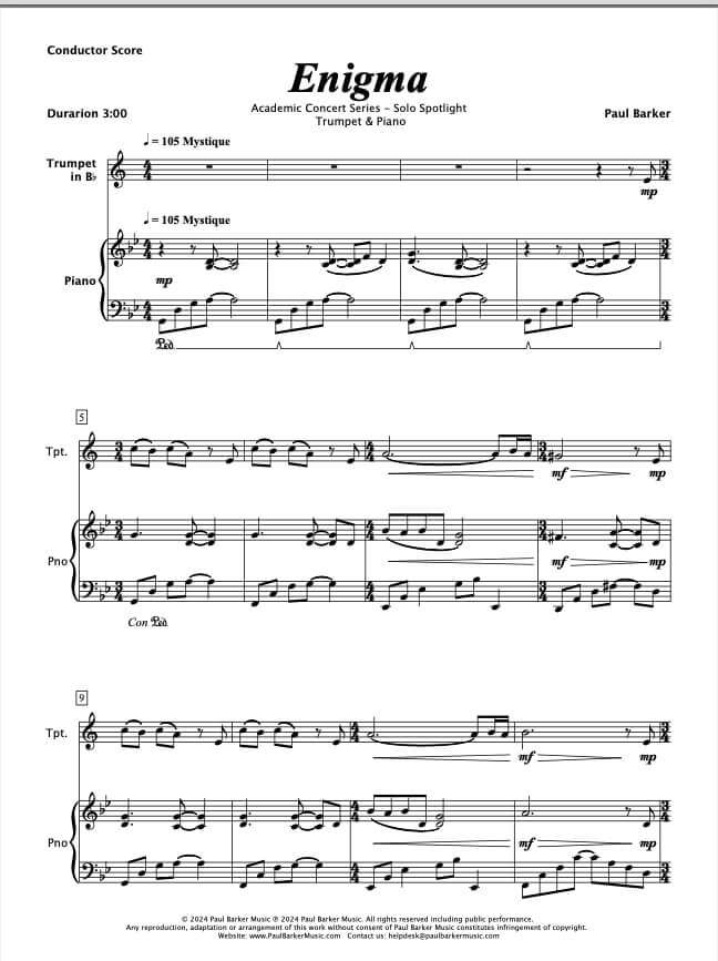 Enigma (Trumpet & Piano)