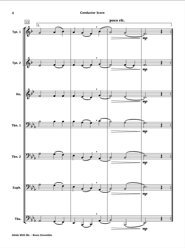 Abide With Me (Brass Ensemble)