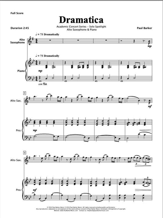 Dramatica (Alto Saxophone & Piano)