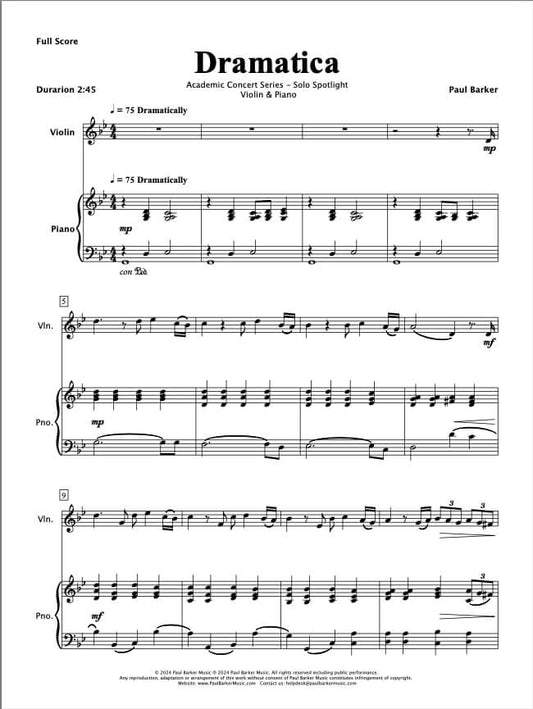 Dramatica (Violin & Piano)