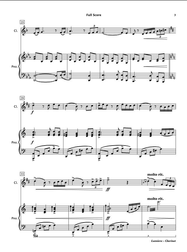 Lumiere (Clarinet & Piano)
