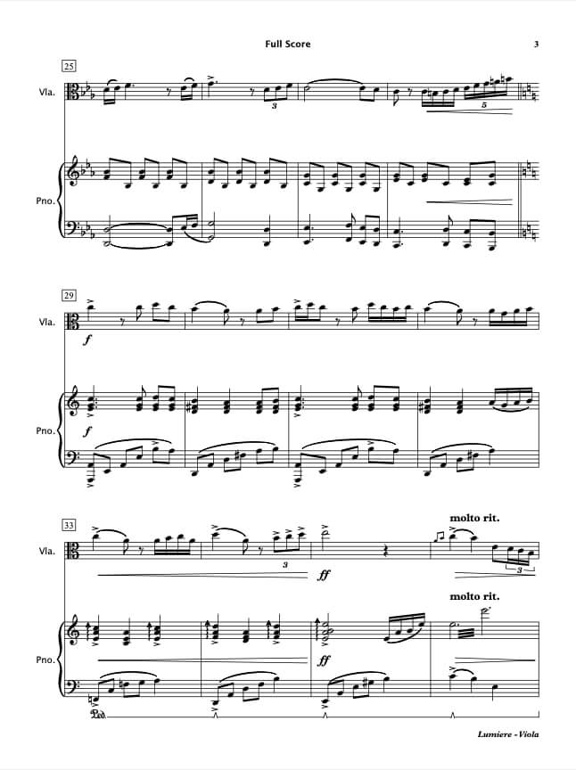 Lumiere (Viola & Piano)
