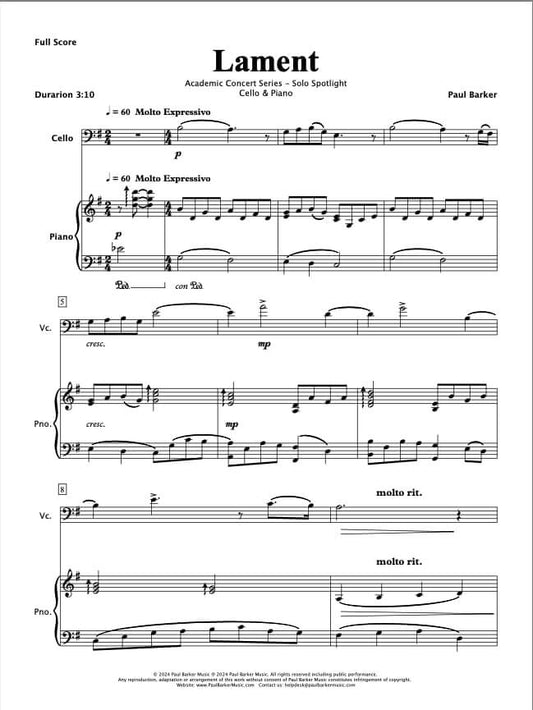 Lament (Cello & Piano)