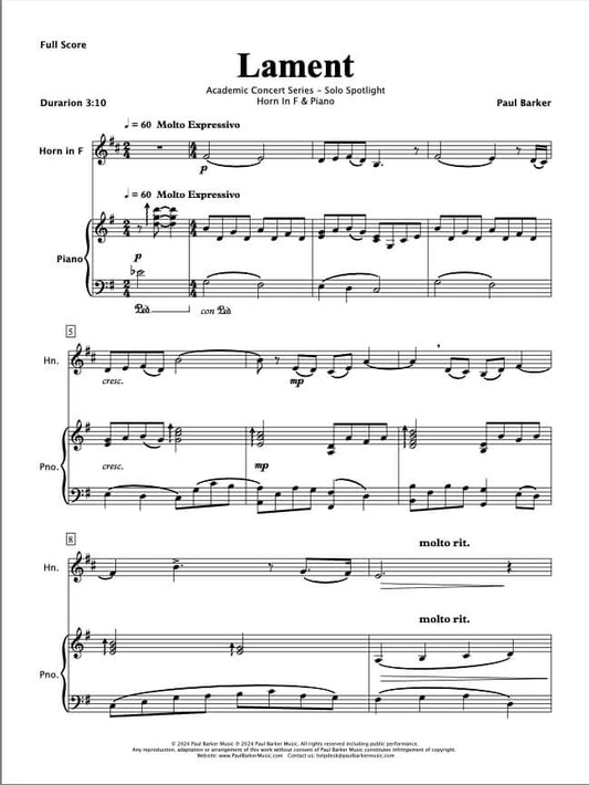 Lament (French Horn & Piano)