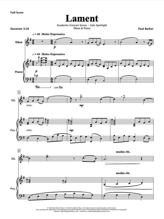 Lament (Oboe & Piano)