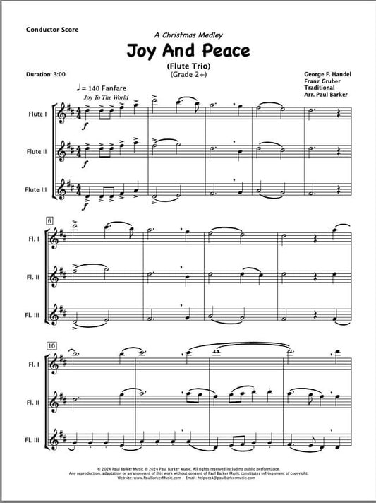 Joy And Peace (Flute Trio) - Paul Barker Music