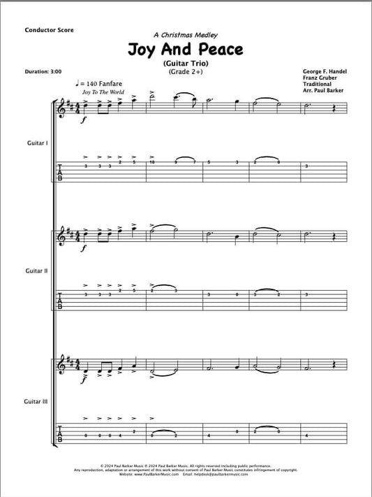 Joy And Peace (Guitar Trio) - Paul Barker Music