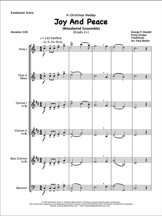 Joy And Peace (Woodwind Ensemble)