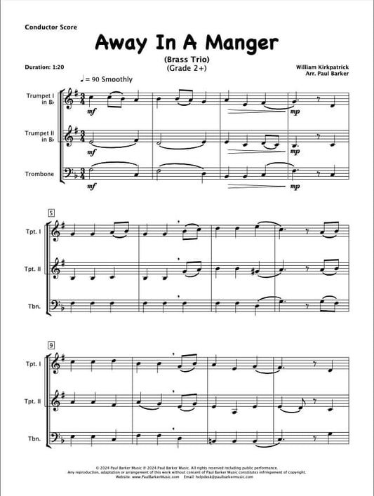 Away In A Manger (Brass Trio)
