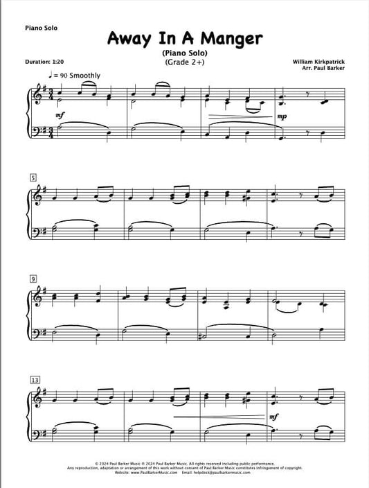 Away In A Manger (Piano Solo)