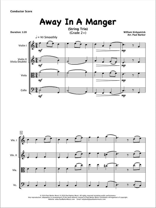 Away In A Manger (String Trio)