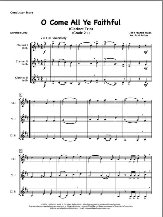 O Come All Ye Faithful (Clarinet Trio)
